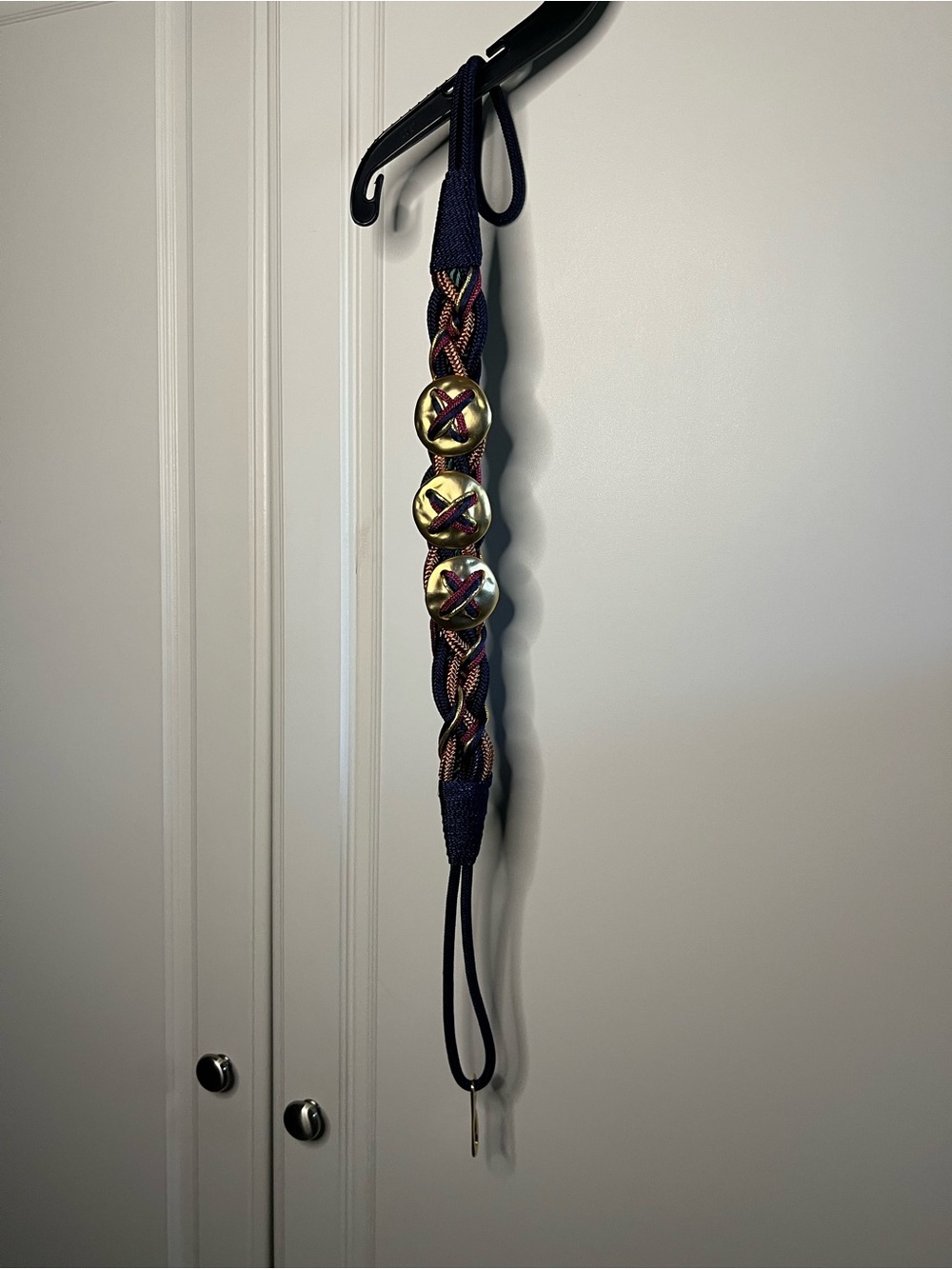 Vintage Braided Rope Belt Gold Hardware - Picture 6 of 9
